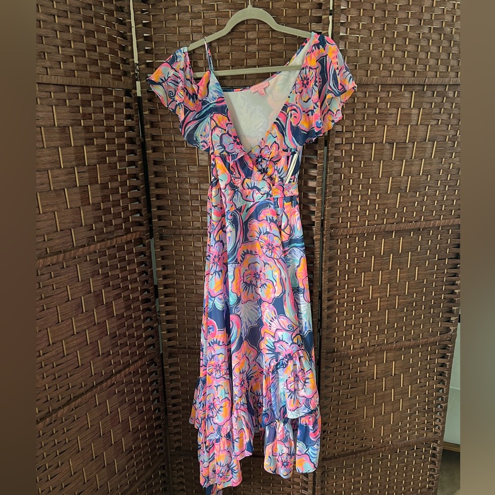 Lilly Pulitzer Midi Wrap Dress XS XSmall Like New